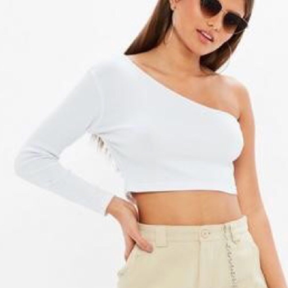 One Sleeve Ribbed Crop